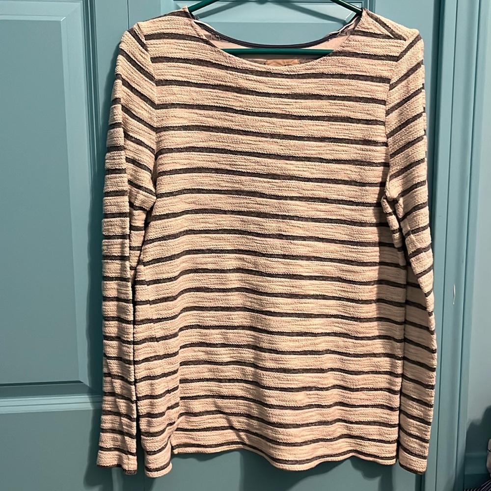 Terrycloth Striped Sweater